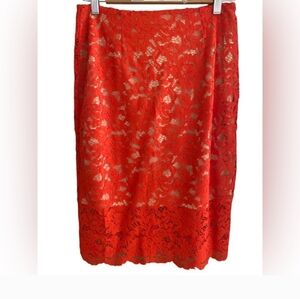 Paris Sunday Lace Pencil Skirt / Medium